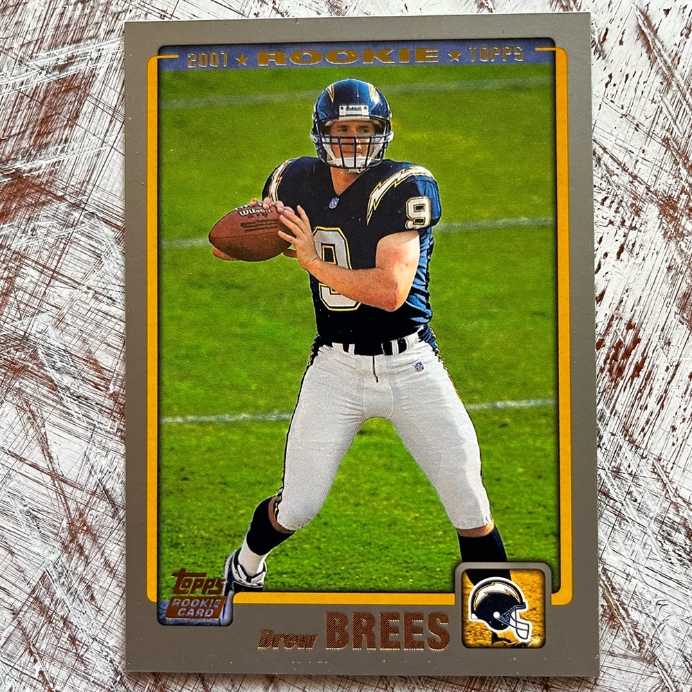 Drew Brees Rookie Football Card.